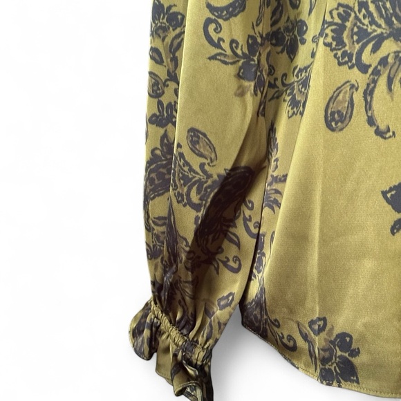 NEW Rafaella Black and Olive Patterned Wear blouse S, M, L, XL - Picture 4 of 5